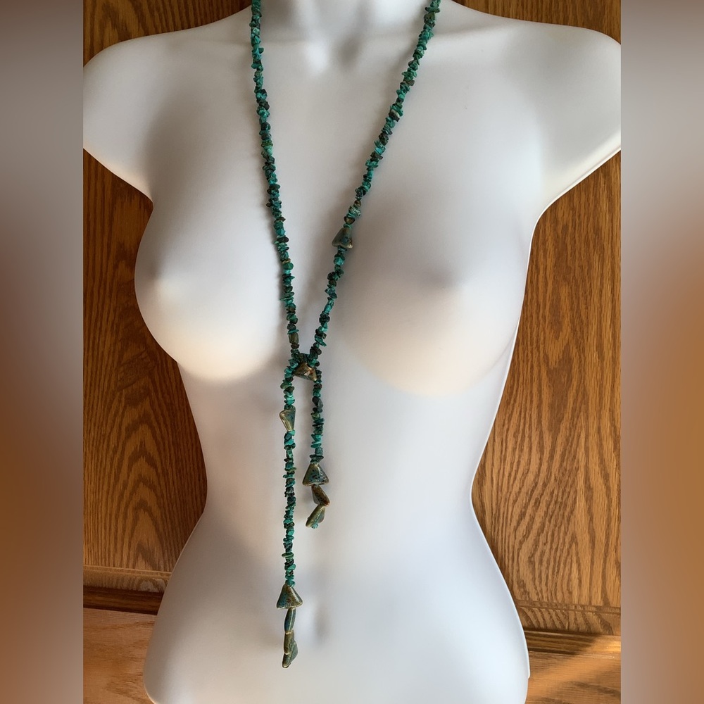 Handmade lariat style necklace